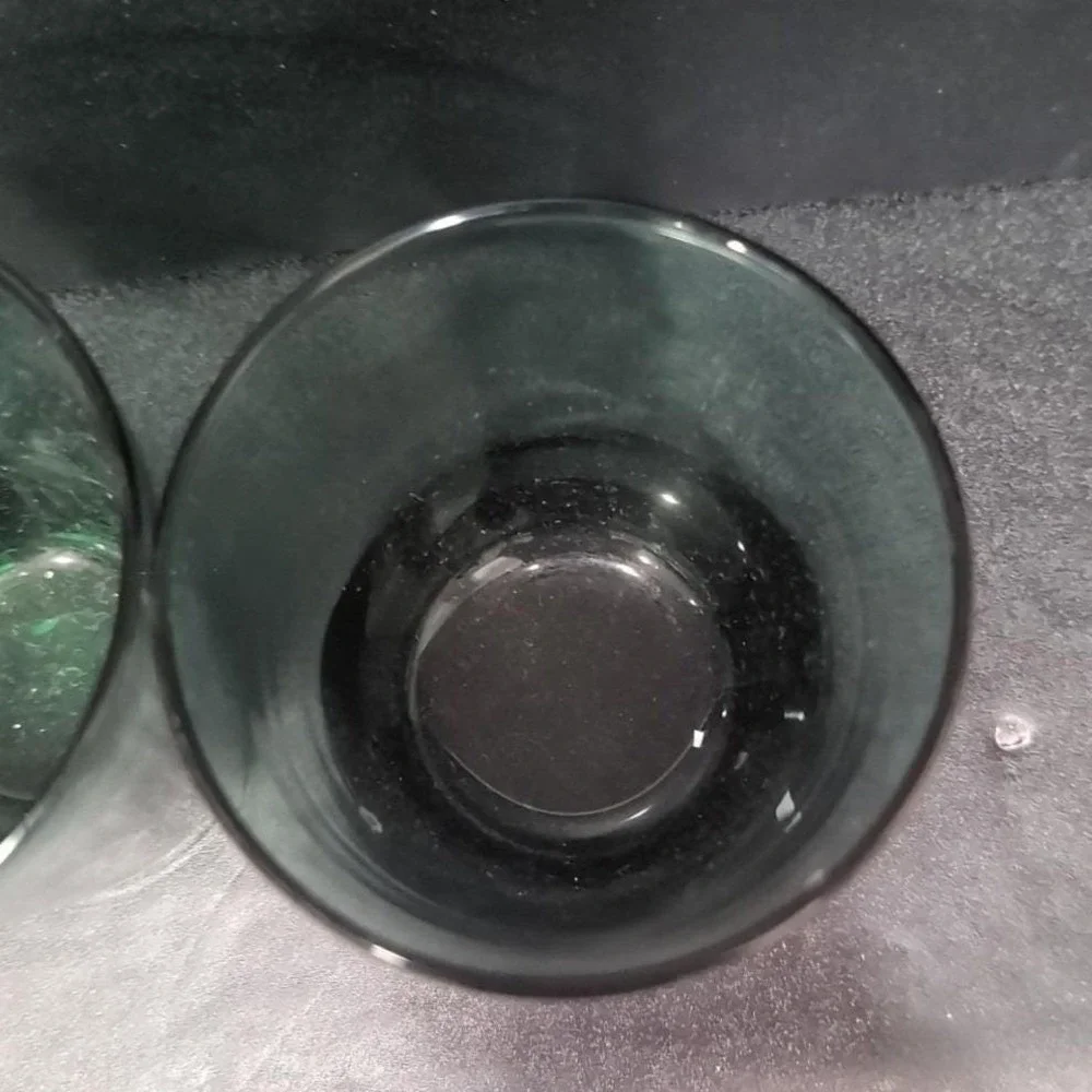 Libbey Juniper Green Glass Tumblers,‎ Set of 2, Heavy Bottom Glasses, Drinkware